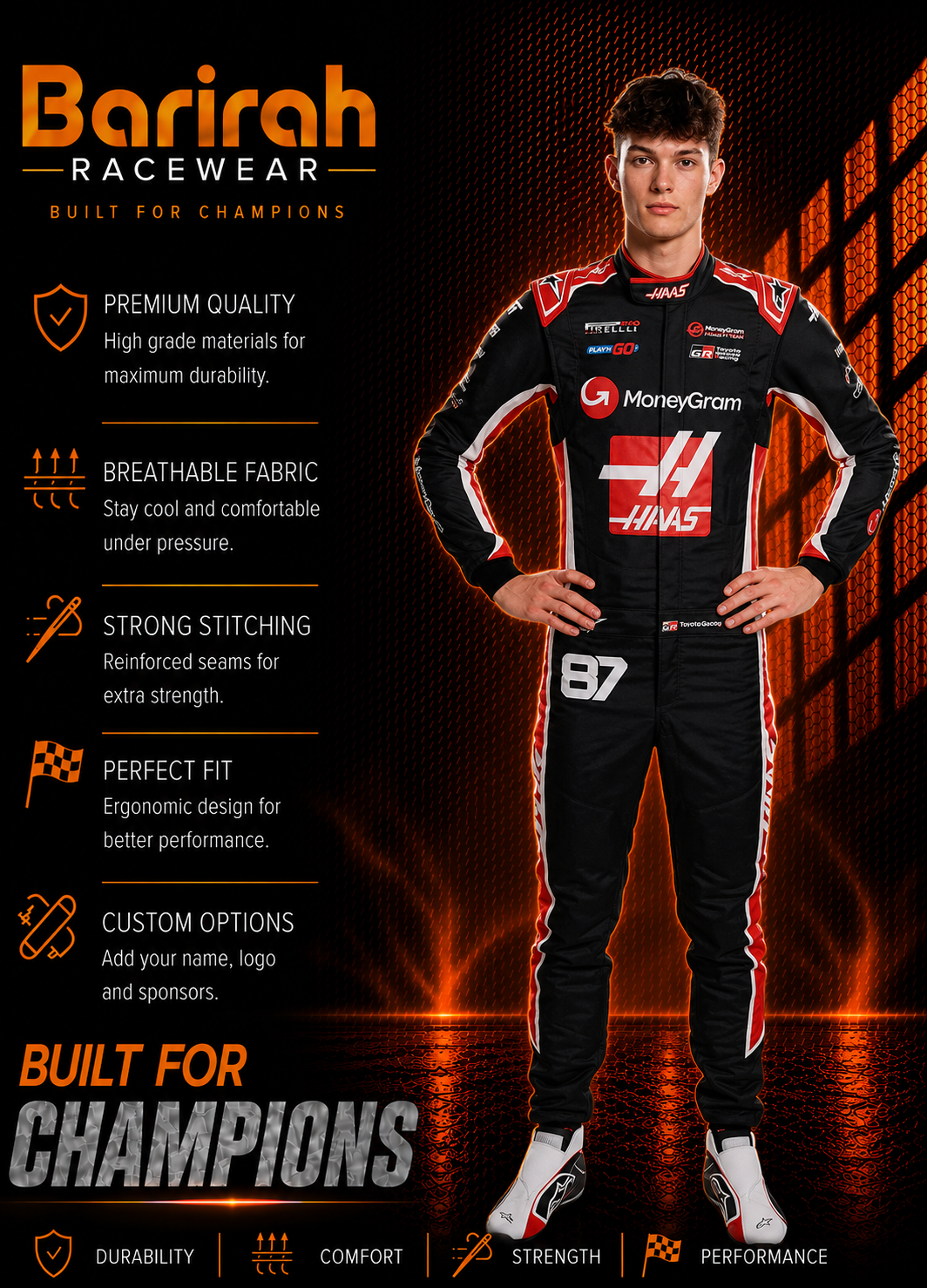 2025 Ollie Bearman HAAS F1 Race Suit