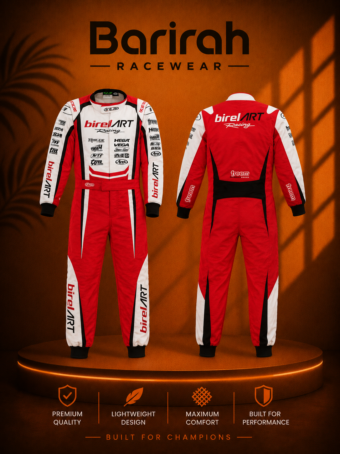 Birel ART Go Kart Race Suit, Shoes & Gloves