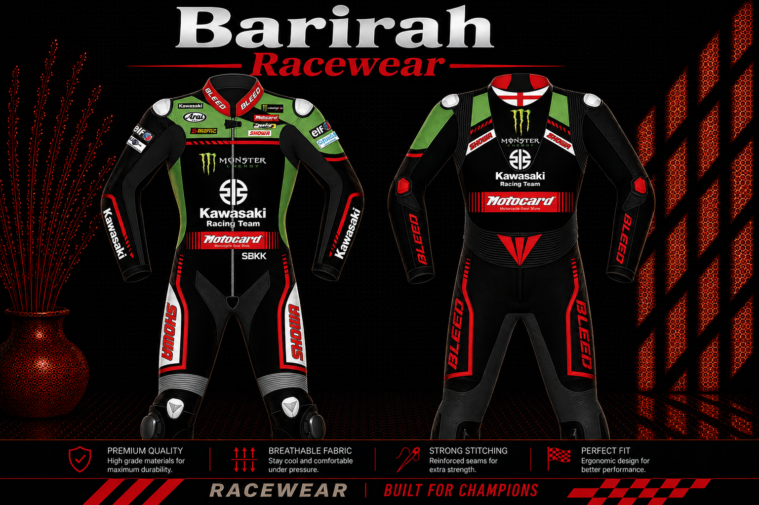 2021 Jonathan Rea WSBK Kawasaki MotoGp Leather Suit