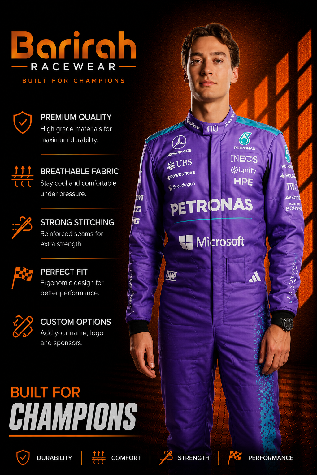 2026 George Russell MIAMI GP Mercedes F1 Race Suit