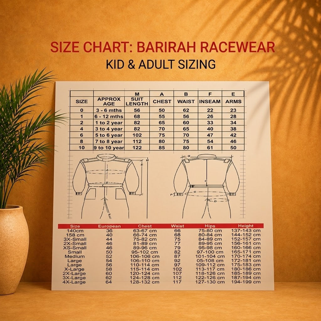 Professional 2026 karting suits for men and women, designed with a bold motorsport look,