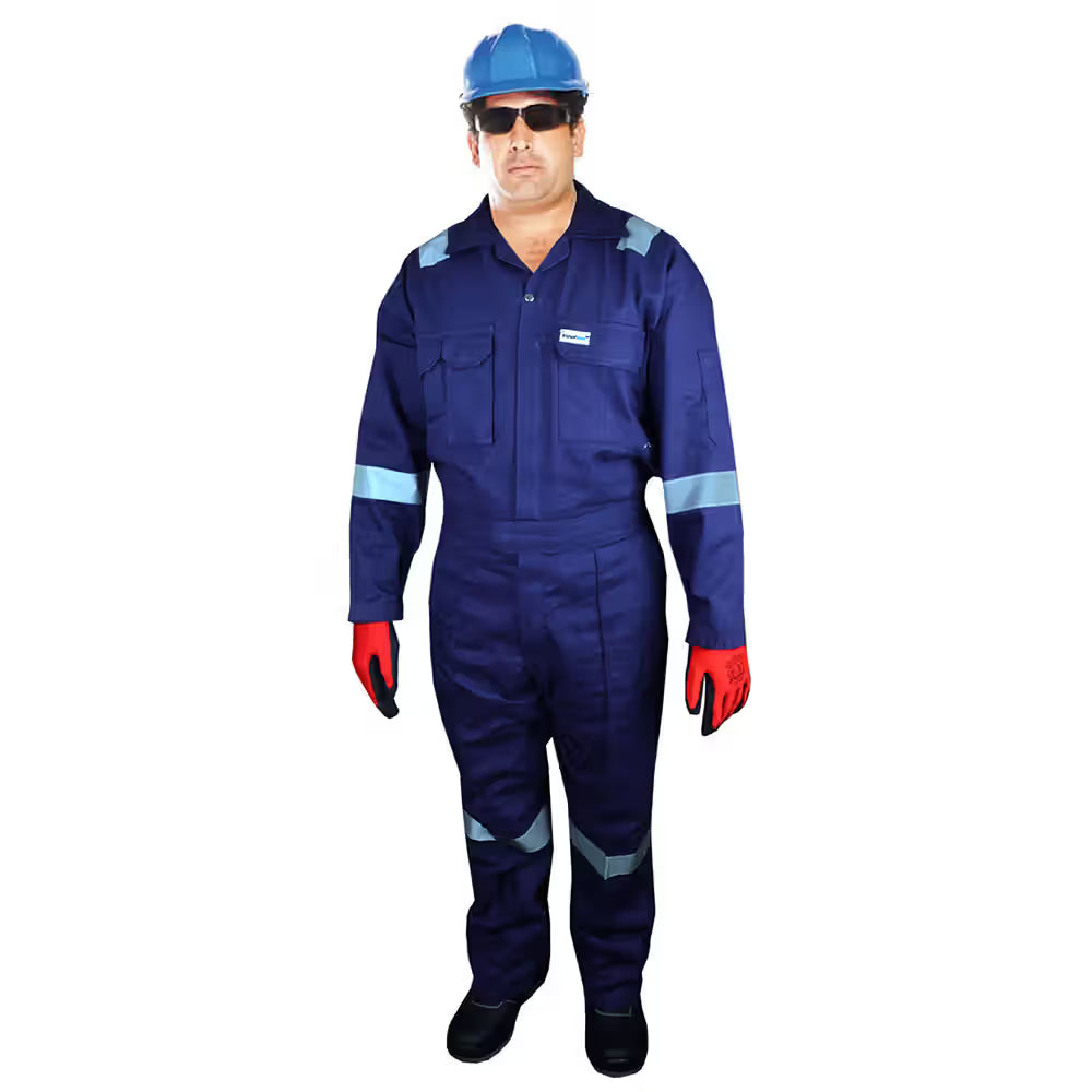 Industrial Reflective Work Coverall - Navy Blue