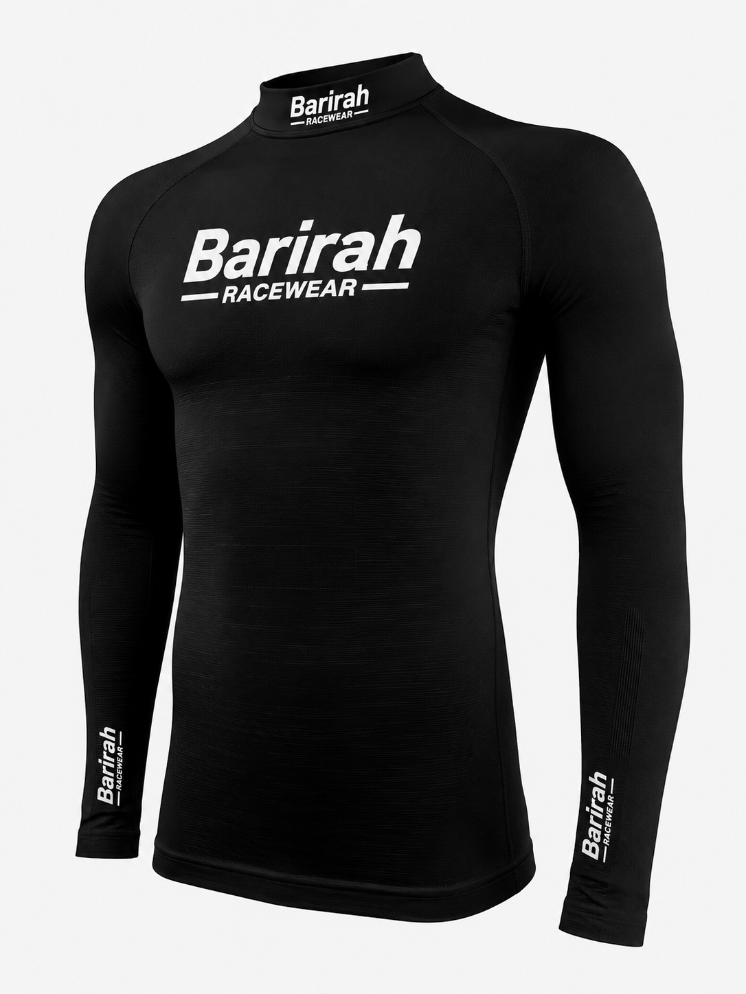Barirah Racewear FIA-Style Nomex Racing Undershirt – Fire Resistant Long Sleeve Motorsport Base Layer | Lightweight & Breathable | Black