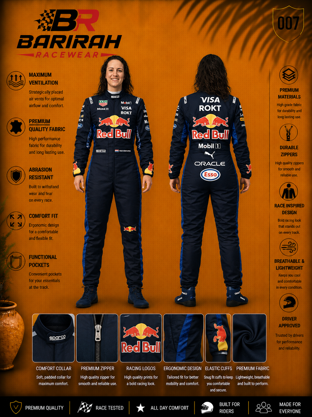 One-Piece Go-Kart Racing Suit | Barirah Racewear