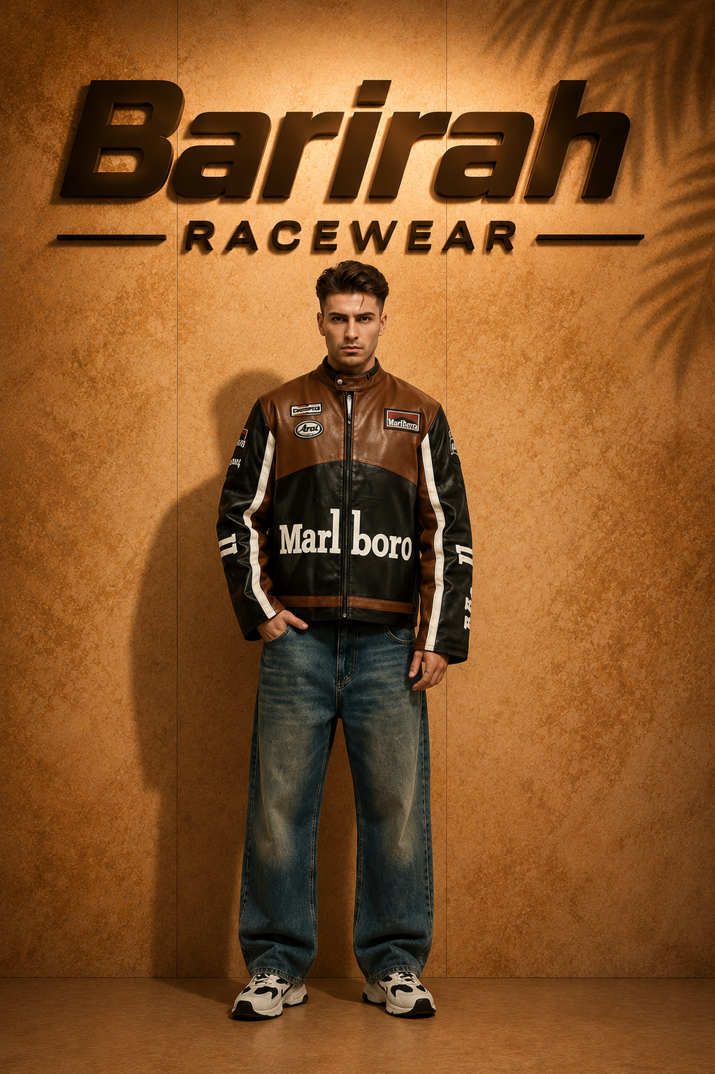 Marlboro Racing Leather Biker Jacket