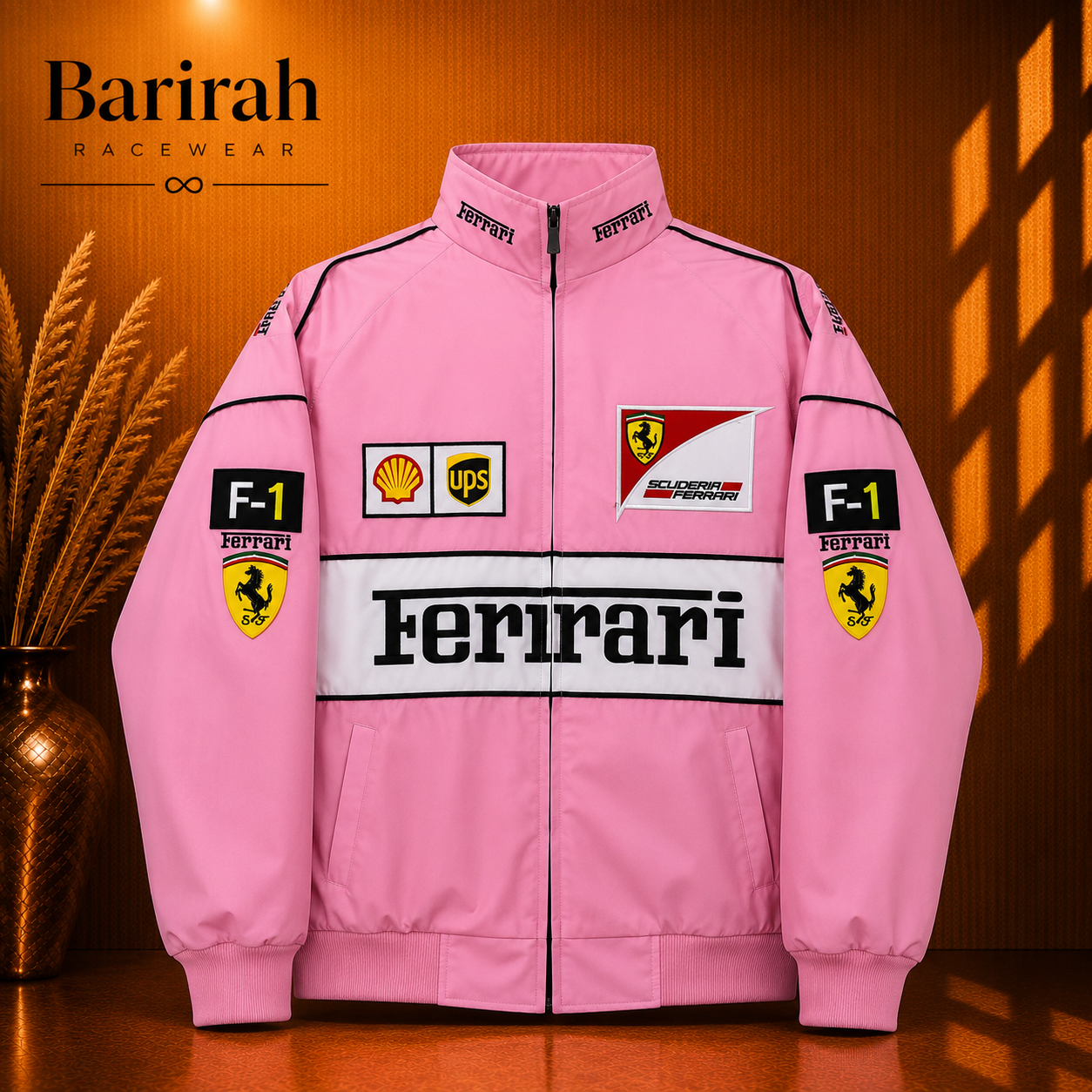 Ferrari pink Ladies Jacket-Barirah Racewear