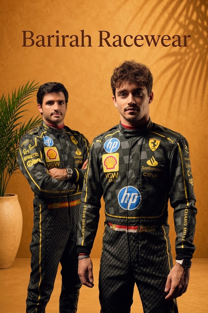 Ferrari Carbon Fibre–Inspired Italian GP Racing Suit | Barirah Racewear
