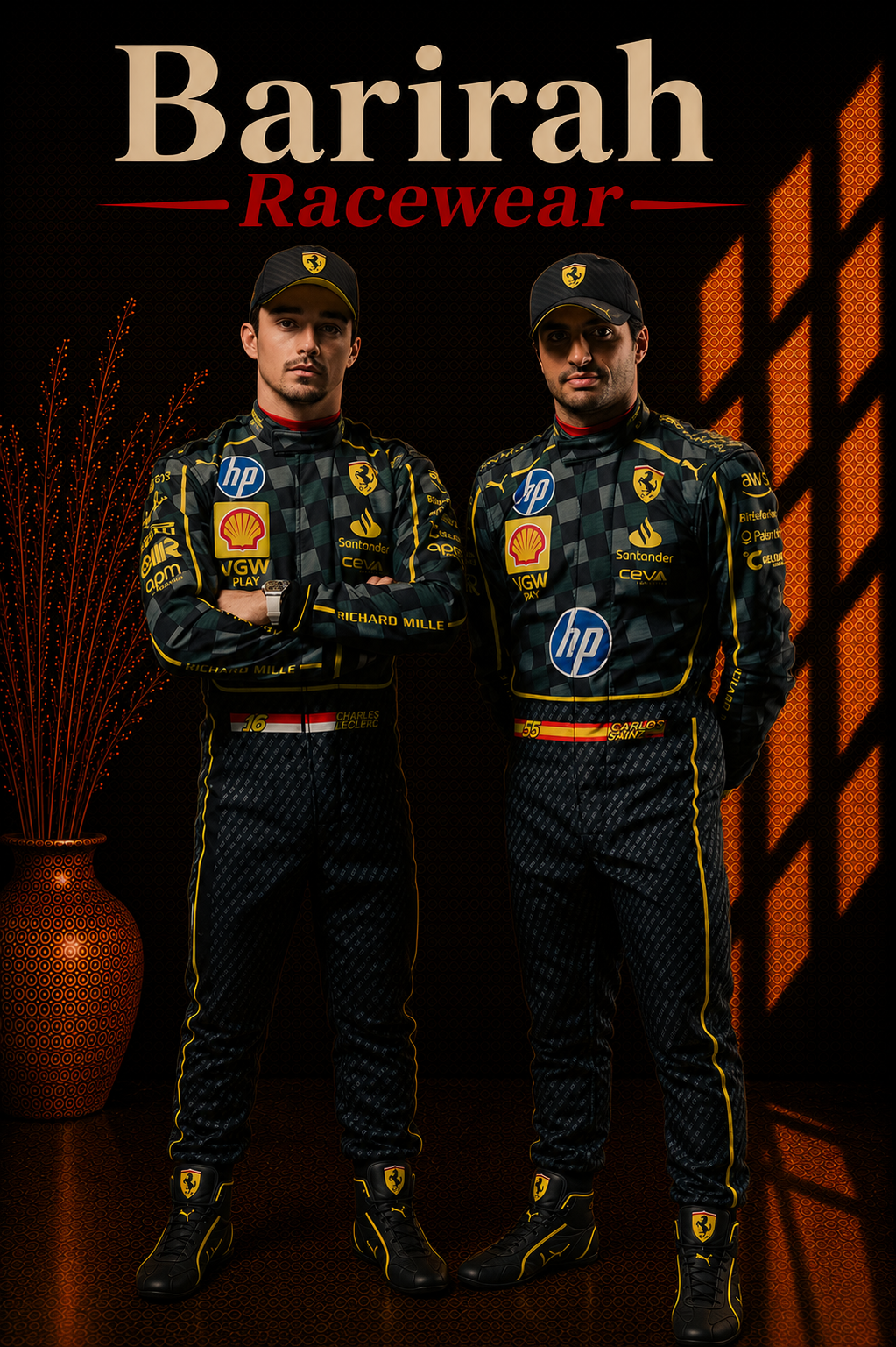 2025 Charles Leclerc HP CARBON FIBRE Ferrari F1 Race Suit