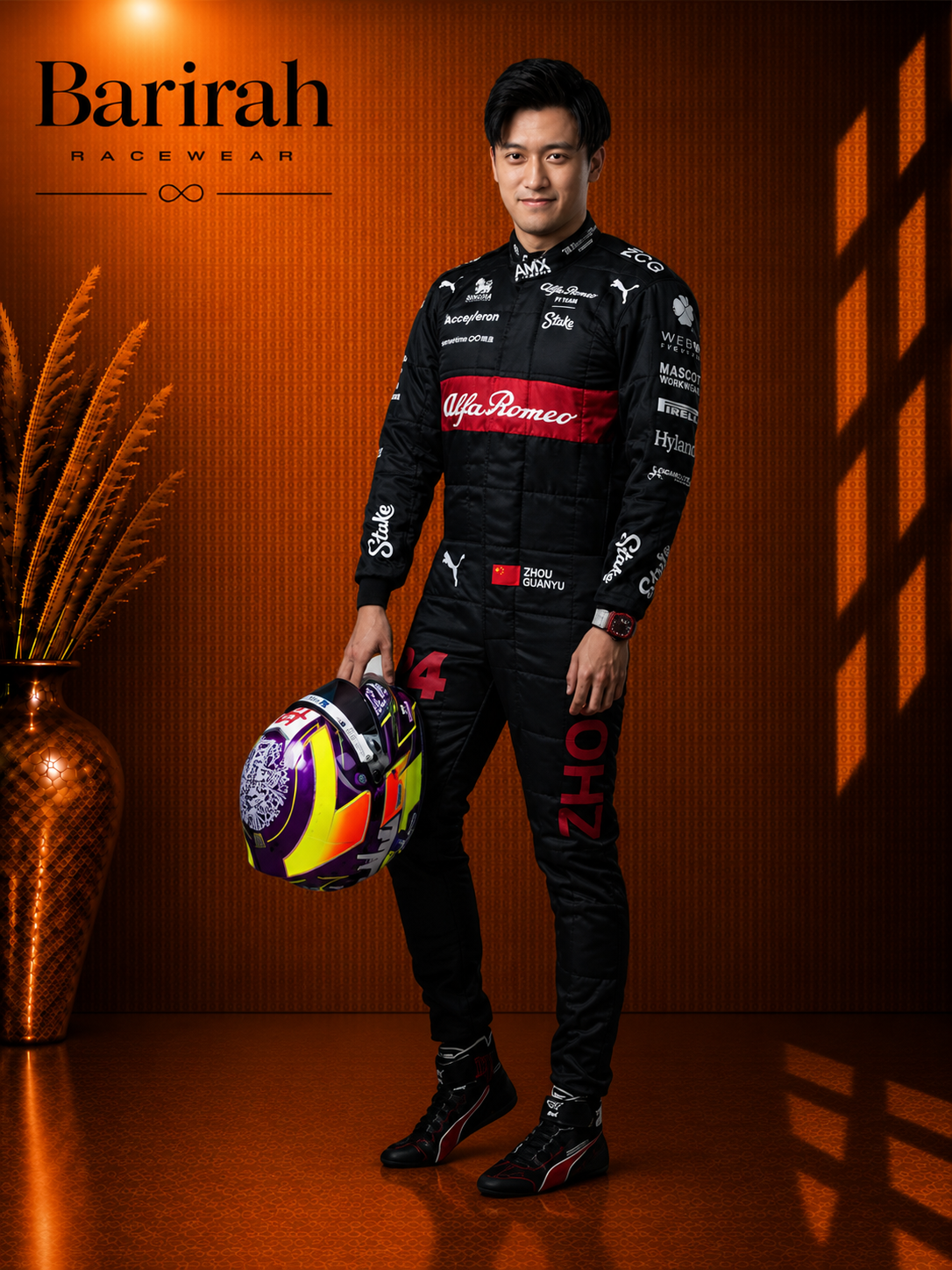 2023 Zhou Guanyu Alfa Romeo F1 Race Suit Replica