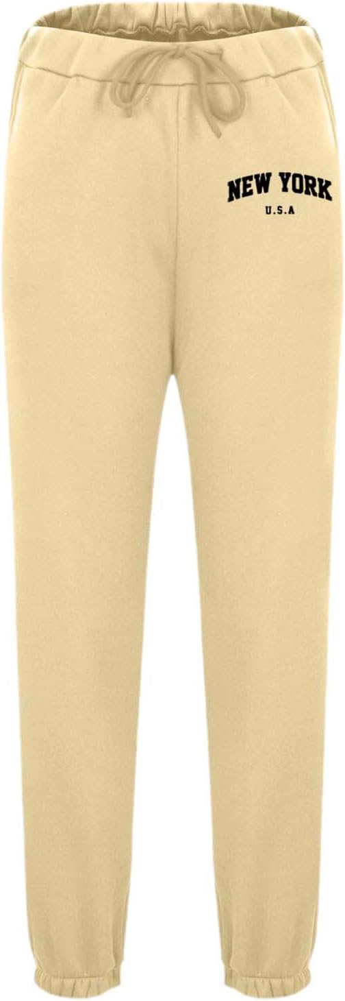 Men's New York Hoodie & Jogger Tracksuit Set – Casual Fleece Pullover Sweatshirt and Sweatpants 2-Piece Outfit