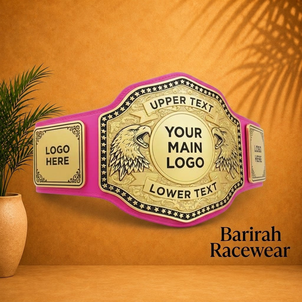 Premium custom wrestling heavyweight pink & Gold championship belt