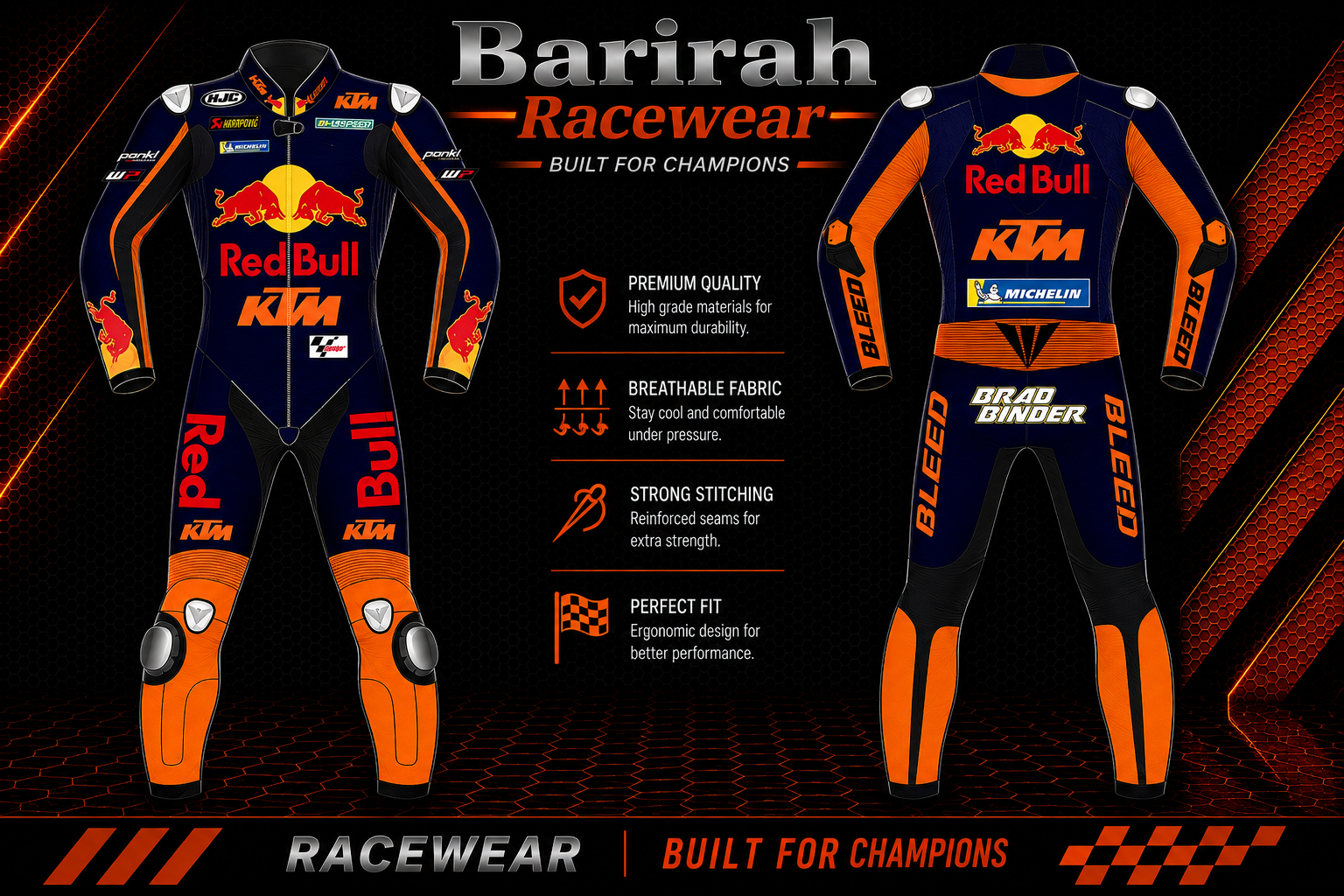 Brad Binder Red Bull KTM 2021 Leather Race Suit