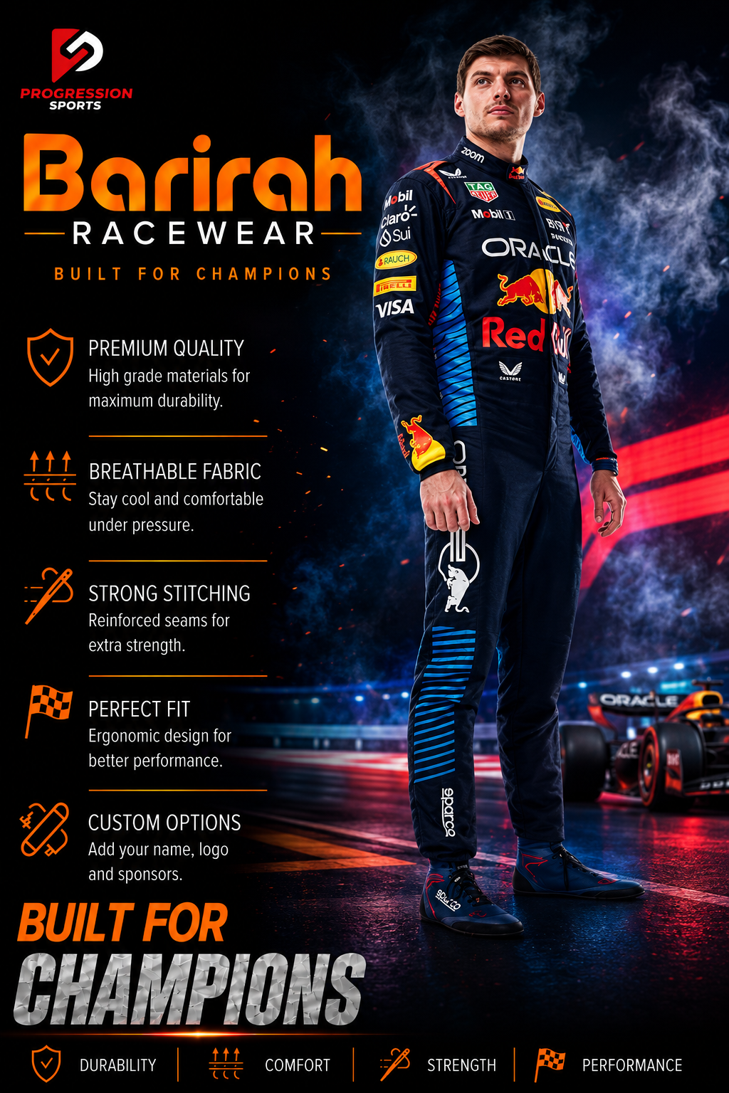 2024 Max Verstappen Red Bull F1 Race Suit