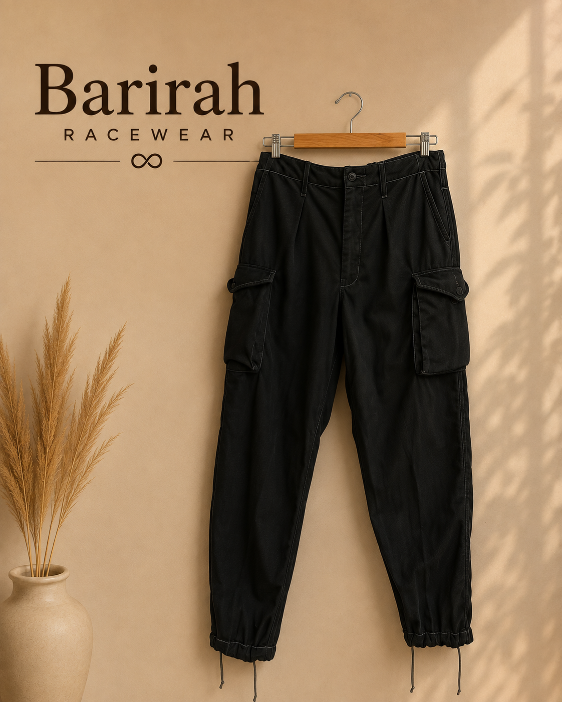 Barirah Racewear Utility Cargo Pants – Black