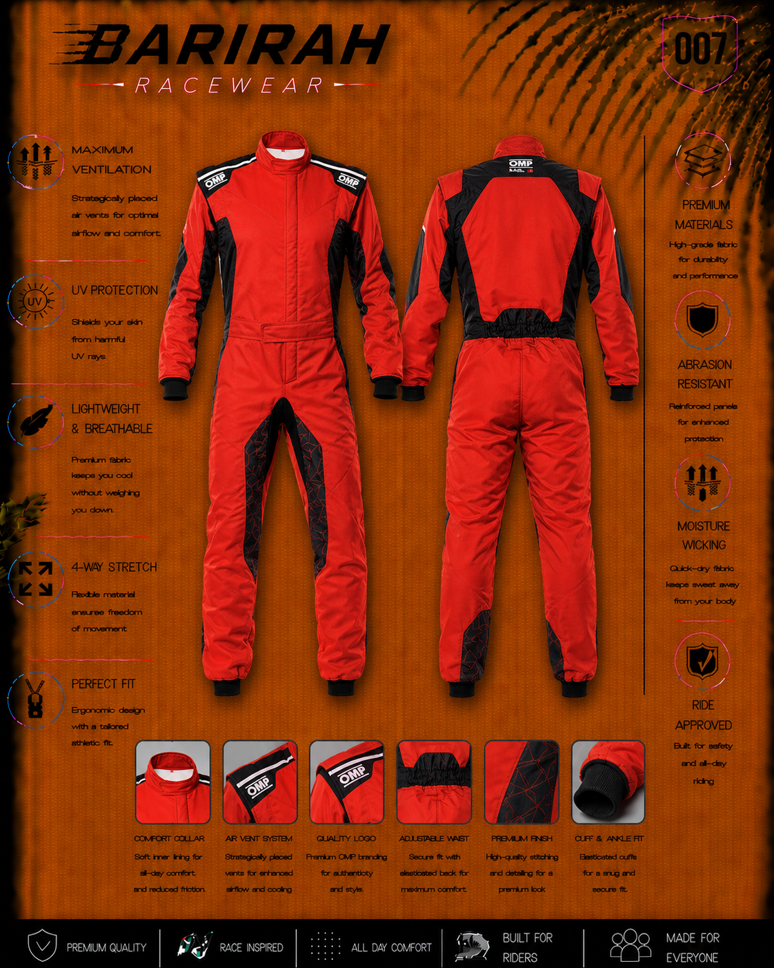 OMP Style Go Kart Racing Suit Level 2 - Digital Printed Karting