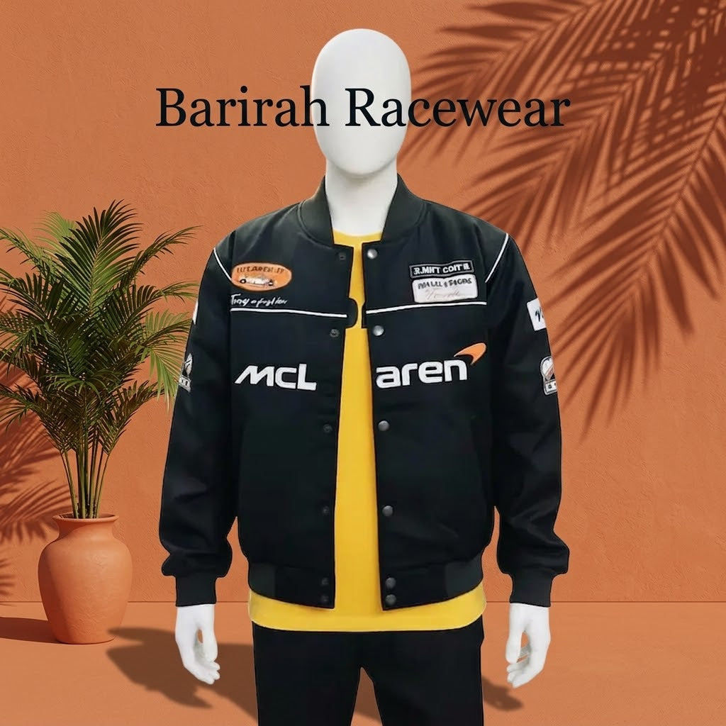 McLaren-Inspired F1 Team Bomber Jacket | Barirah Racewear
