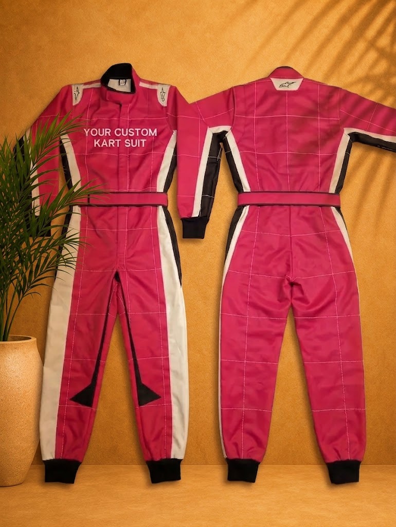 Custom women’s F1-style kart racing suit