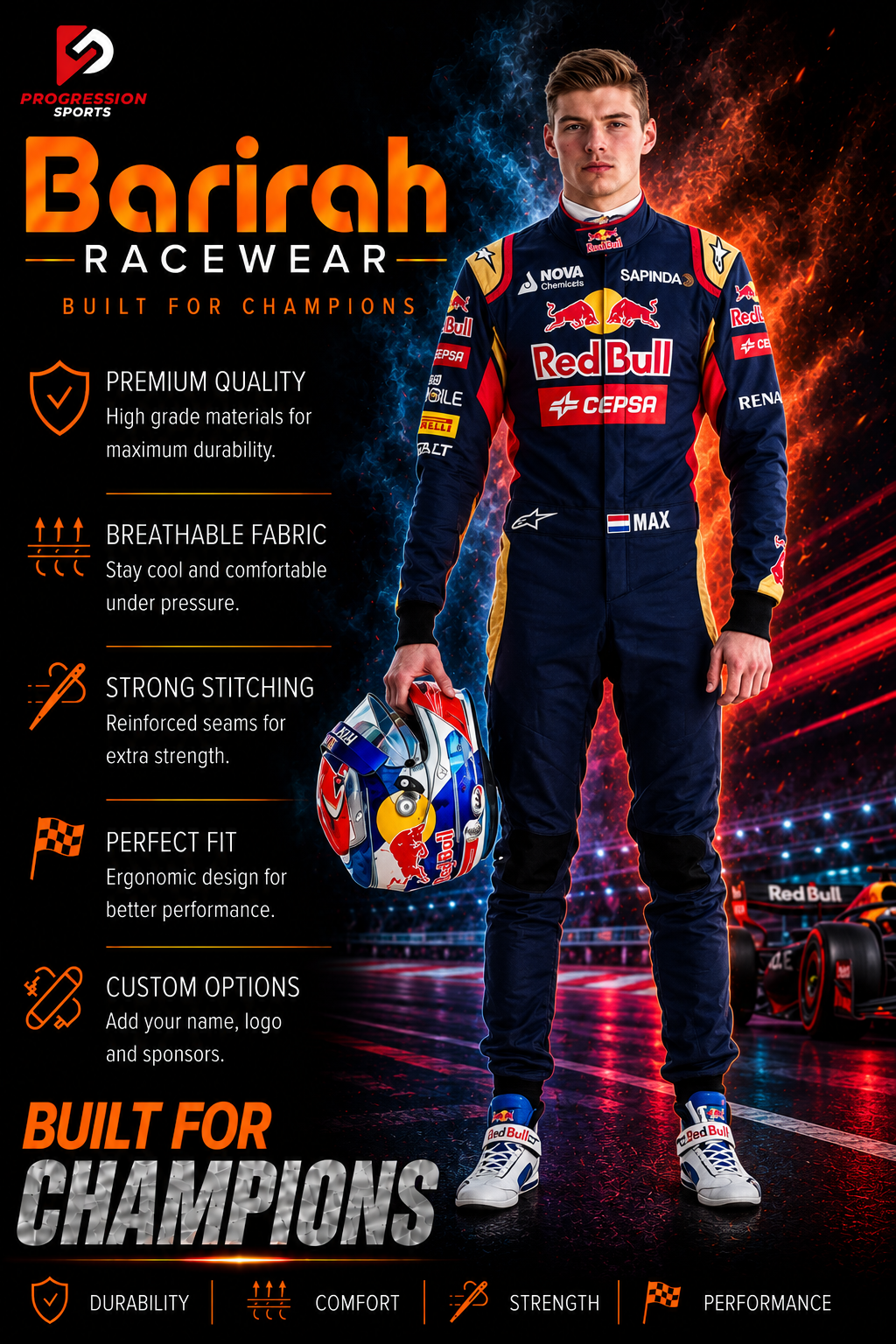 2015 Max Verstappen Red Bull F1 Race Suit Toro Rosso