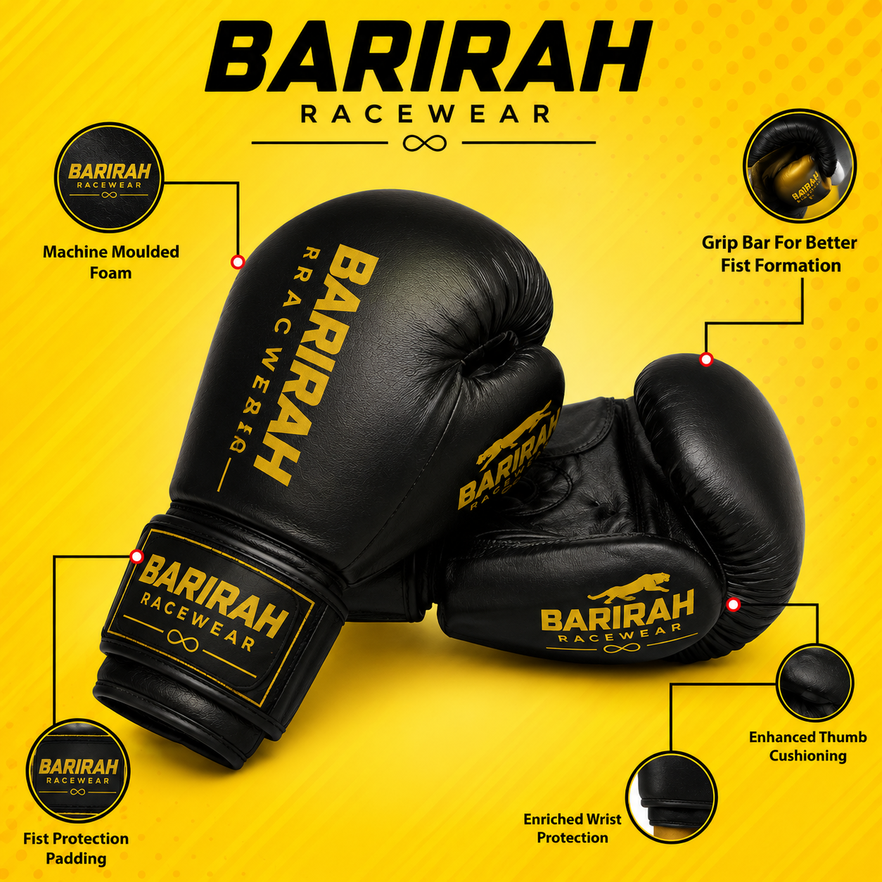 Panther Boxing Gloves – Barirah Racewear
