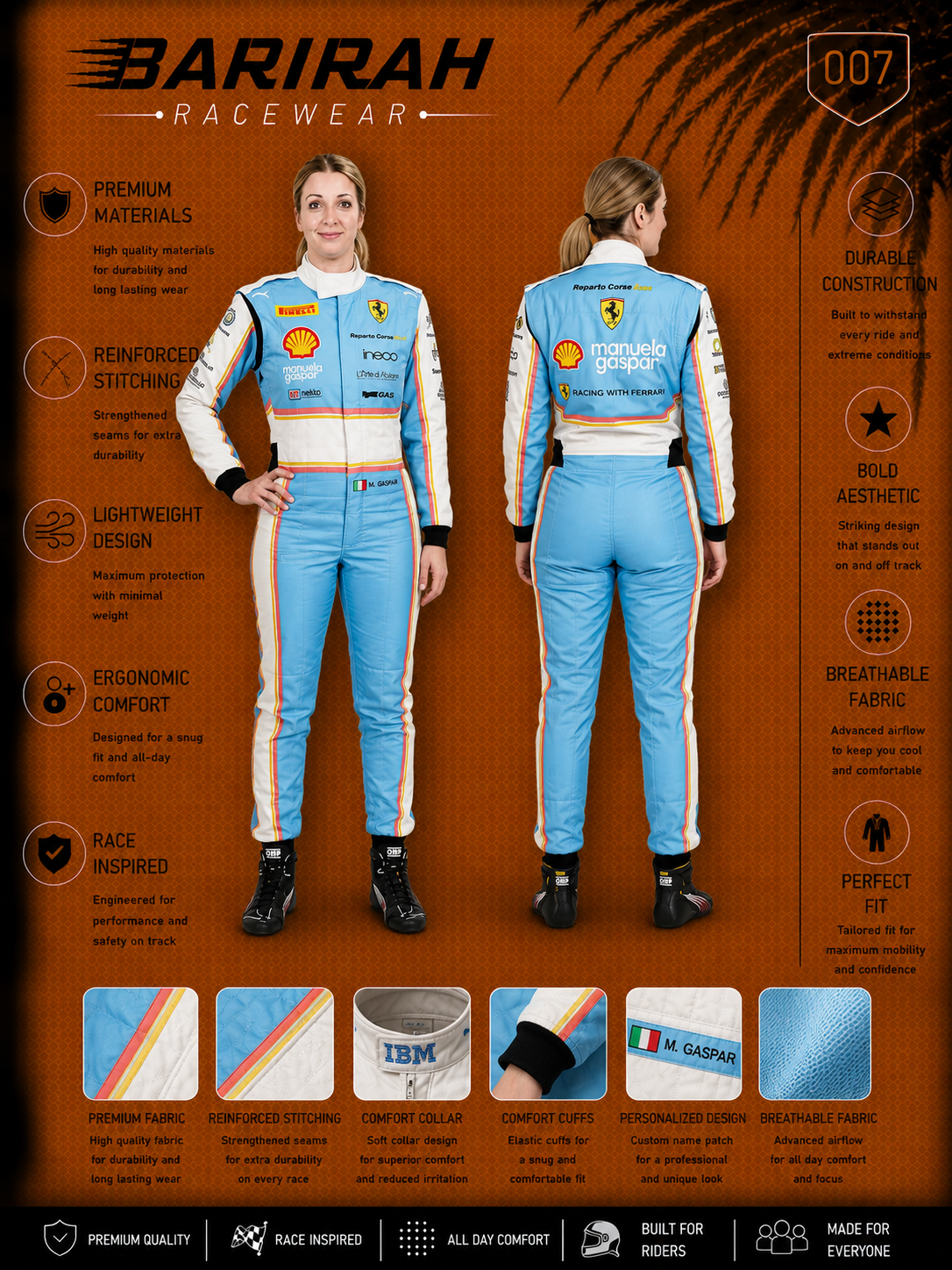 Ferrari Go-Kart Racing Suit Kids & Adults | Barirah Racewear