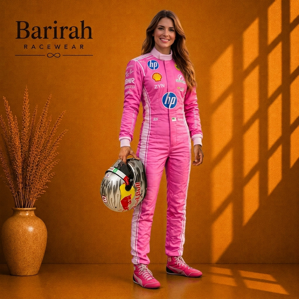 Women’s Pink F1 Style Racing Suit | Barirah Racewear