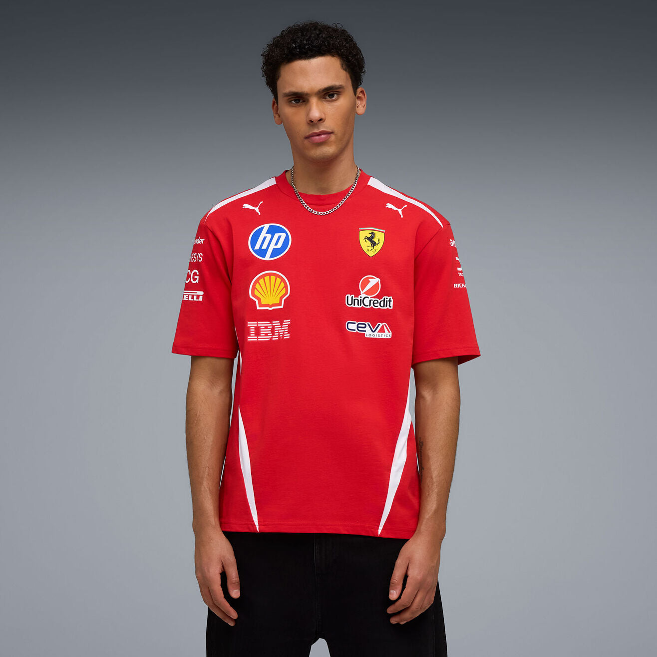 Scuderia Ferrari HP 2025 Team Replica Red T-Shirt | Official F1 Puma Men's Tee