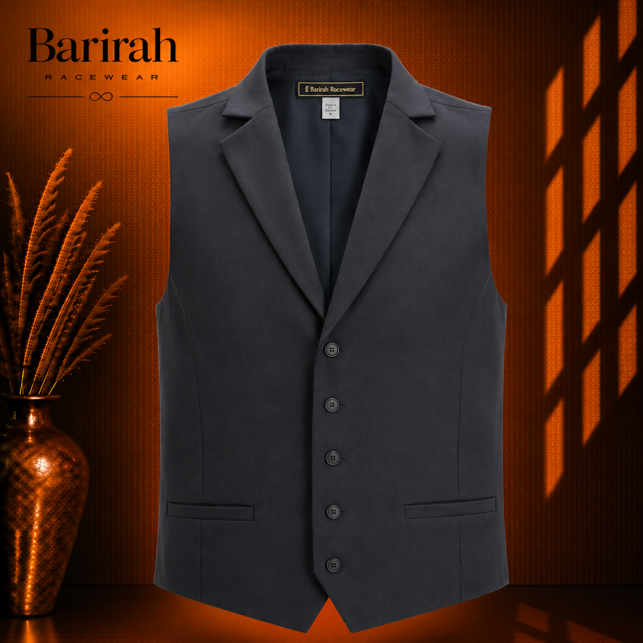Edwards Men's Dress Lapel Vest-Barirah Racewear