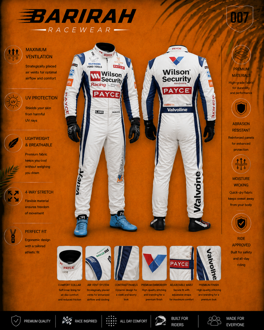 Go-Kart Racing Suit Karting Suit Digital Printed One Piece