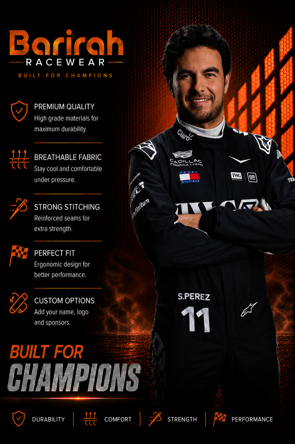 Sergio Perez 2026 Cadillac F1 Race Suit