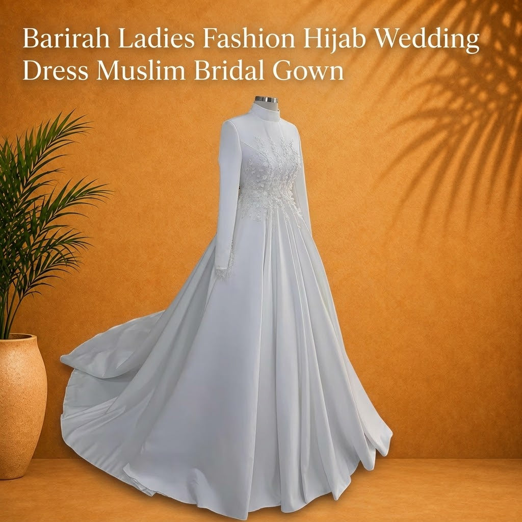 Elegant Hijab Wedding Dress