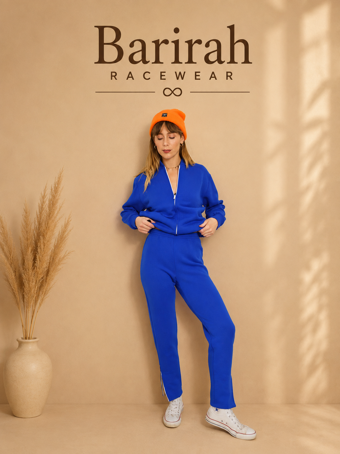 Women’s Zip-Up Tracksuit Set - Cobalt Blue