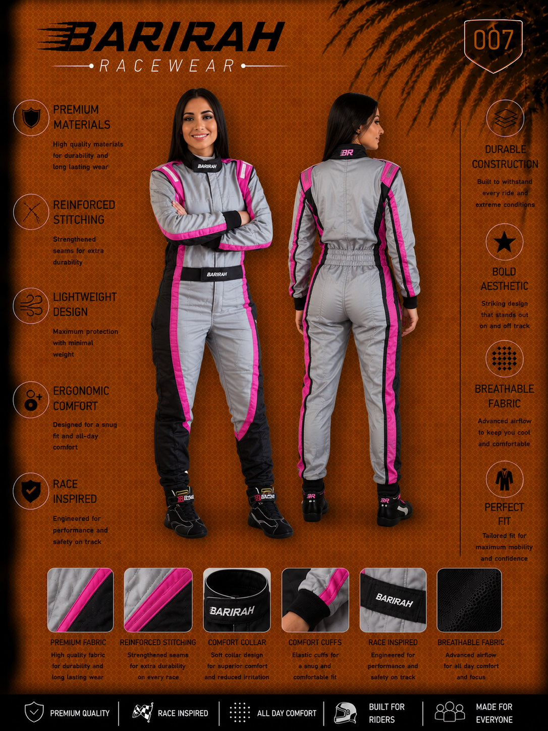 Custom Lightweight Level 2 Women's Kart Suit | Barirah Racewear