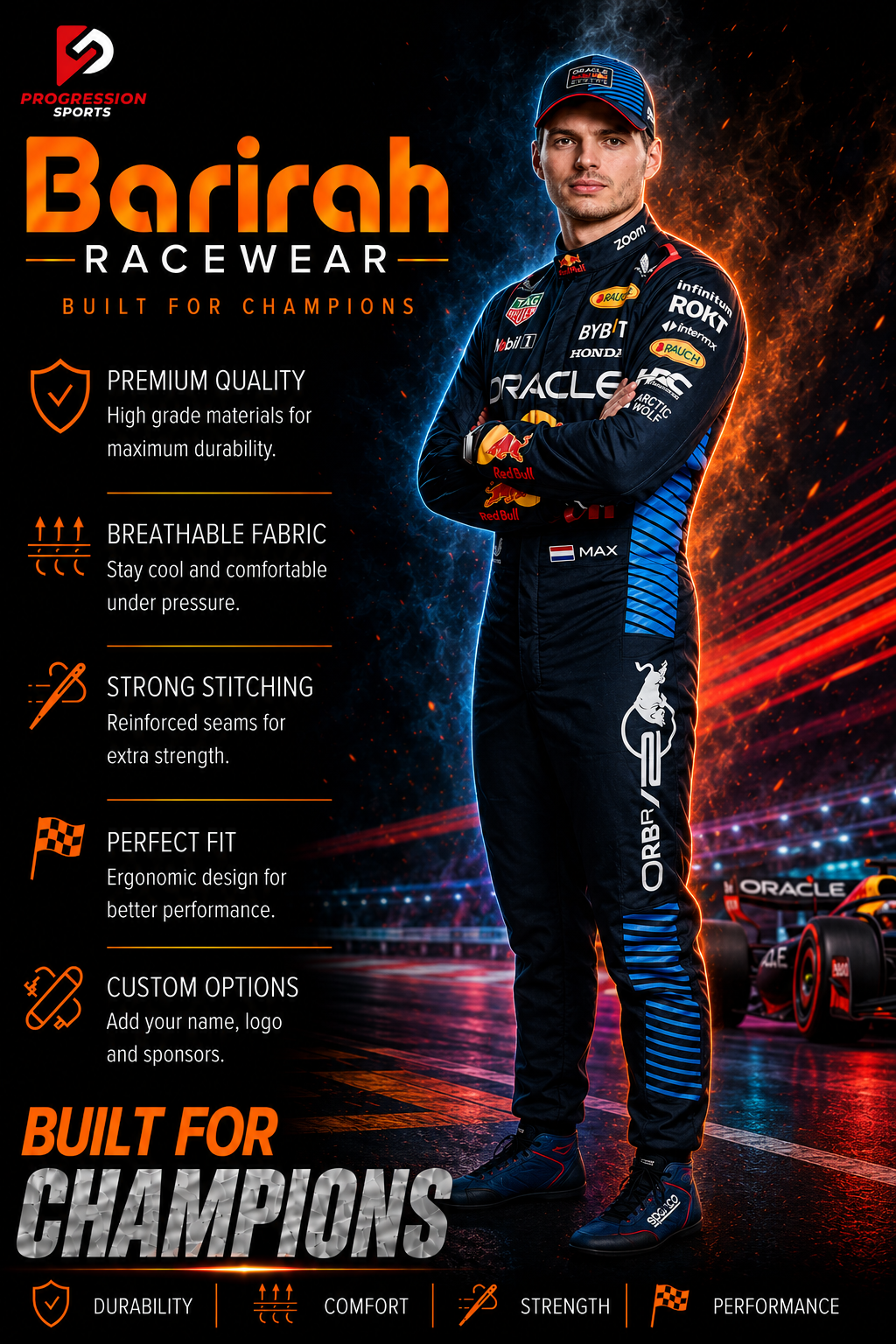 2024 Max Verstappen Red Bull F1 Race Suit