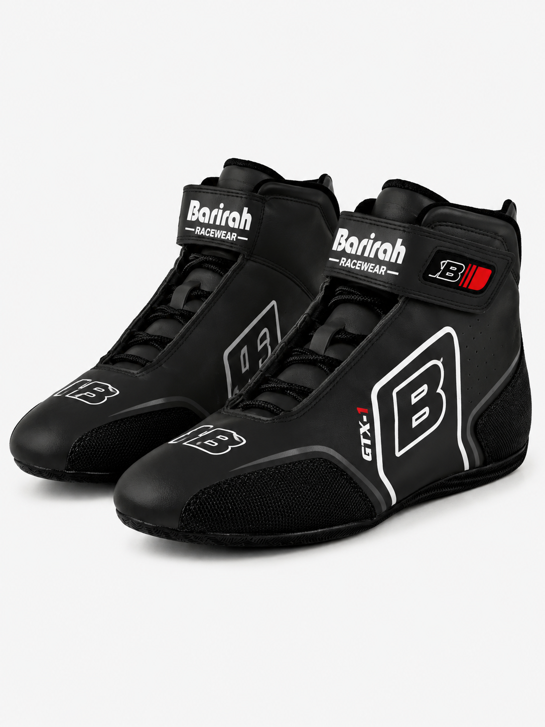 Barirah Racewear Premium Karting Racing Shoes – Professional Motorsport Driving Boots | Lightweight High-Grip Racing Footwear | Black