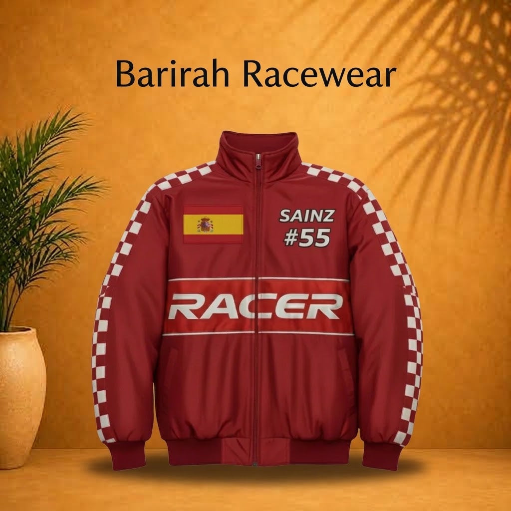 Personalized Carlos Sainz-Inspired F1 Fan Jacket | Barirah Racewear