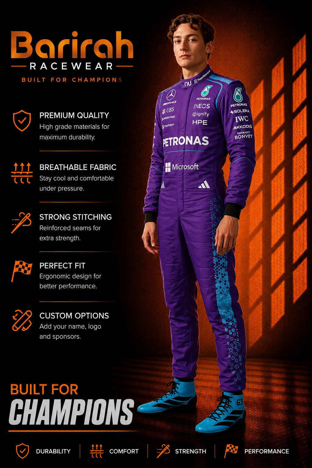 2026 George Russell MIAMI GP Mercedes F1 Race Suit