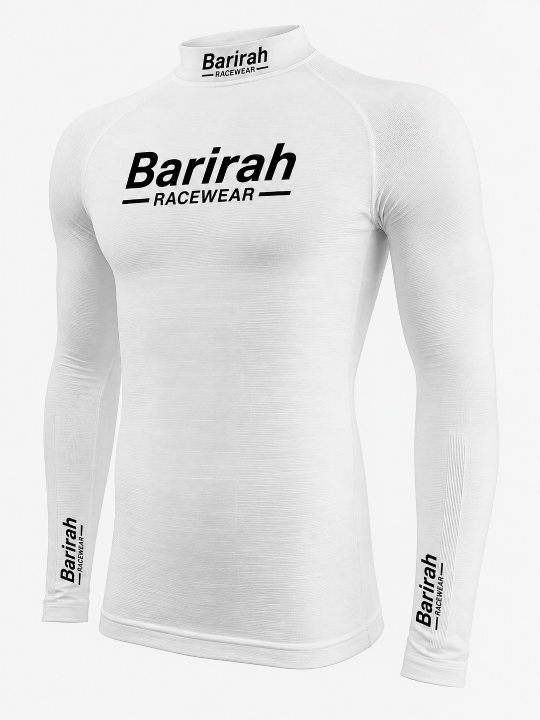 Barirah Racewear FIA-Style Nomex Racing Undershirt – Fire Resistant Long Sleeve Motorsport Base Layer | Lightweight & Breathable | White