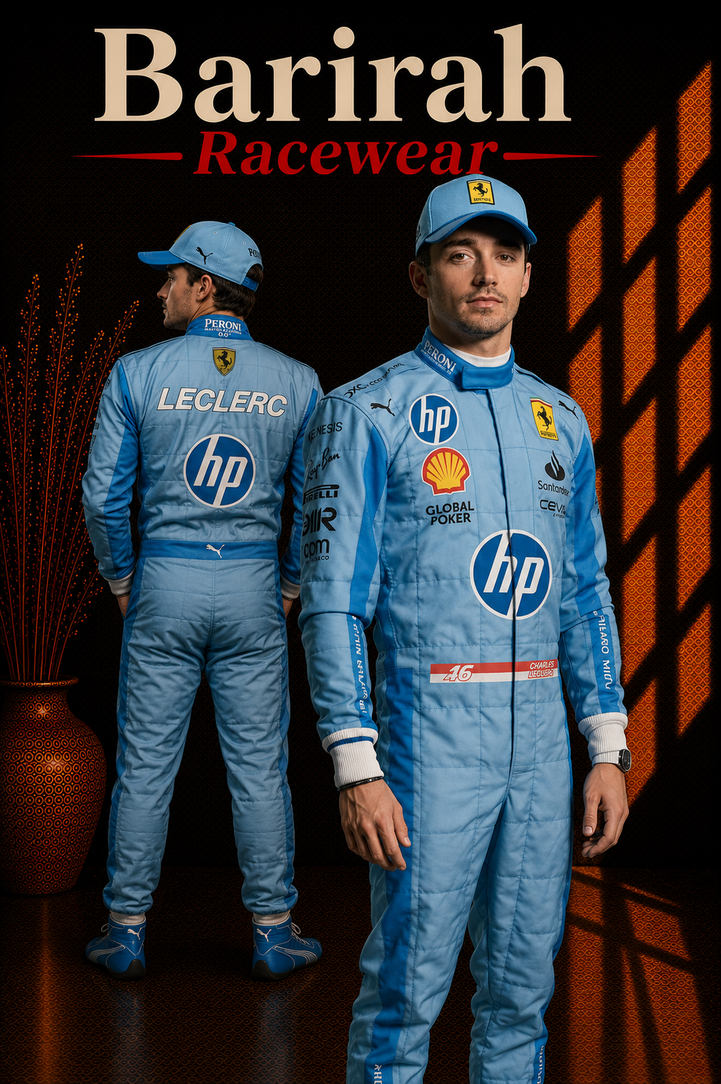 2024 Charles Leclerc HP Miami GP Ferrari F1 Race Suit