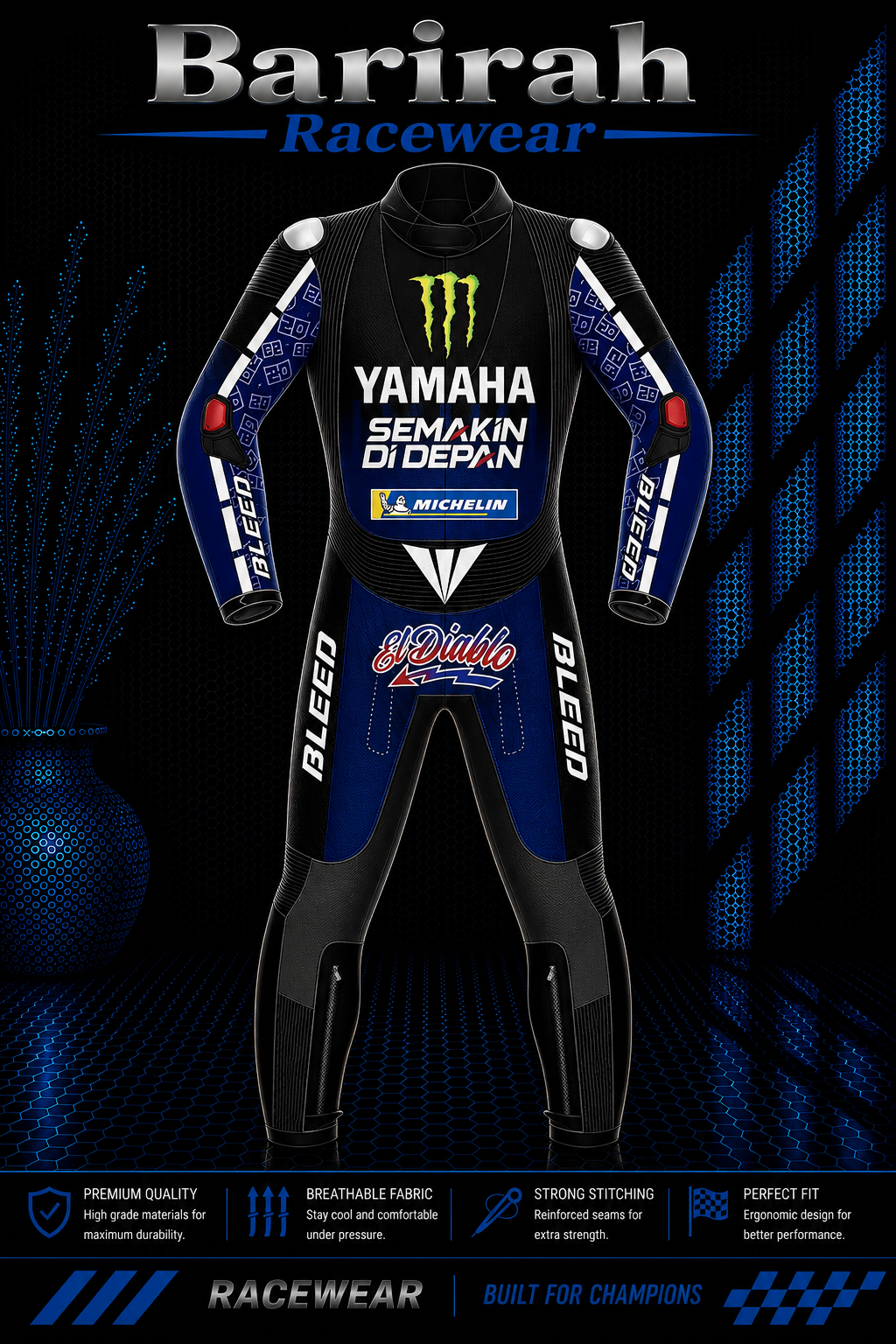 Fabio Quartararo 2021 MotoGP Leather Race Suit