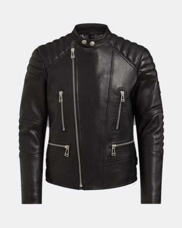 Men's Classic Black Leather Biker Jacket | Premium Genuine Leather Moto Jacket | Quilted Motorcycle Riding Jacket | Slim Fit Casual Outerwear