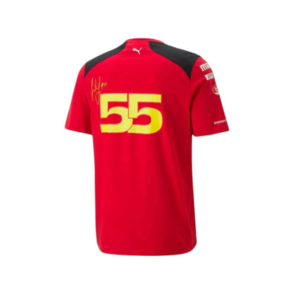 Carlos Sainz 2023 Ferrari F1 Racing Driver T-Shirt - Barirah Racewear image 2