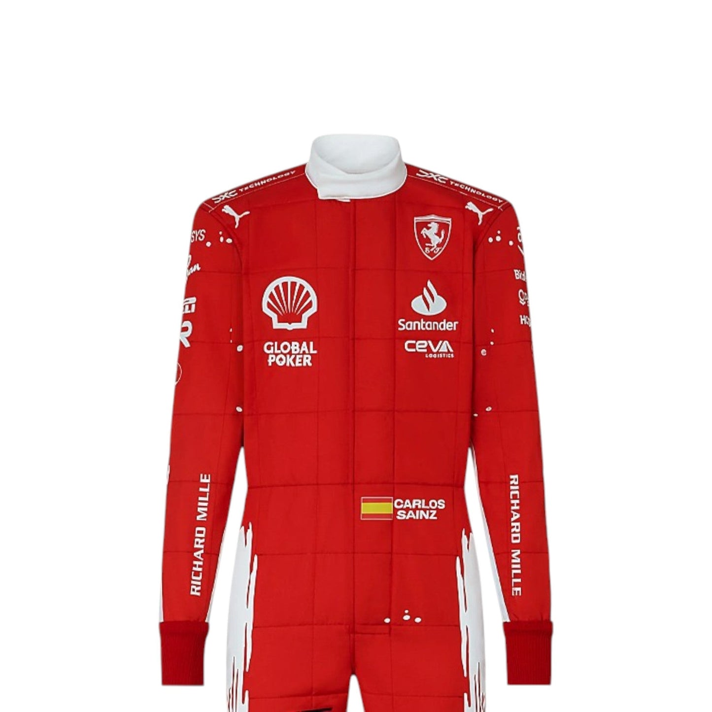 Carlos Sainz 2023 Ferrari (Las Vegas GP Special Edition) F1 Race Suit - Barirah Racewear image 1