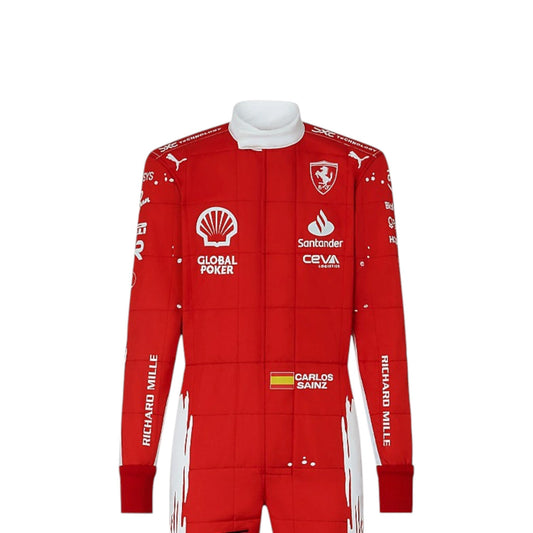 Carlos Sainz 2023 Ferrari (Las Vegas GP Special Edition) F1 Race Suit - Barirah Racewear image 1