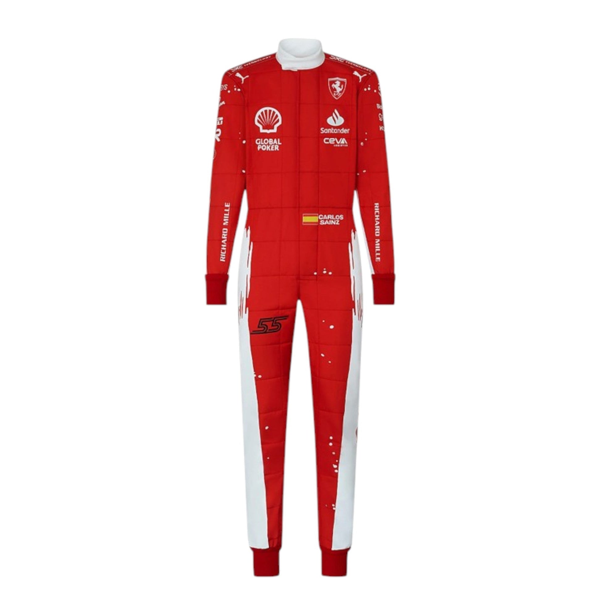 Carlos Sainz 2023 Ferrari (Las Vegas GP Special Edition) F1 Race Suit - Barirah Racewear image 2