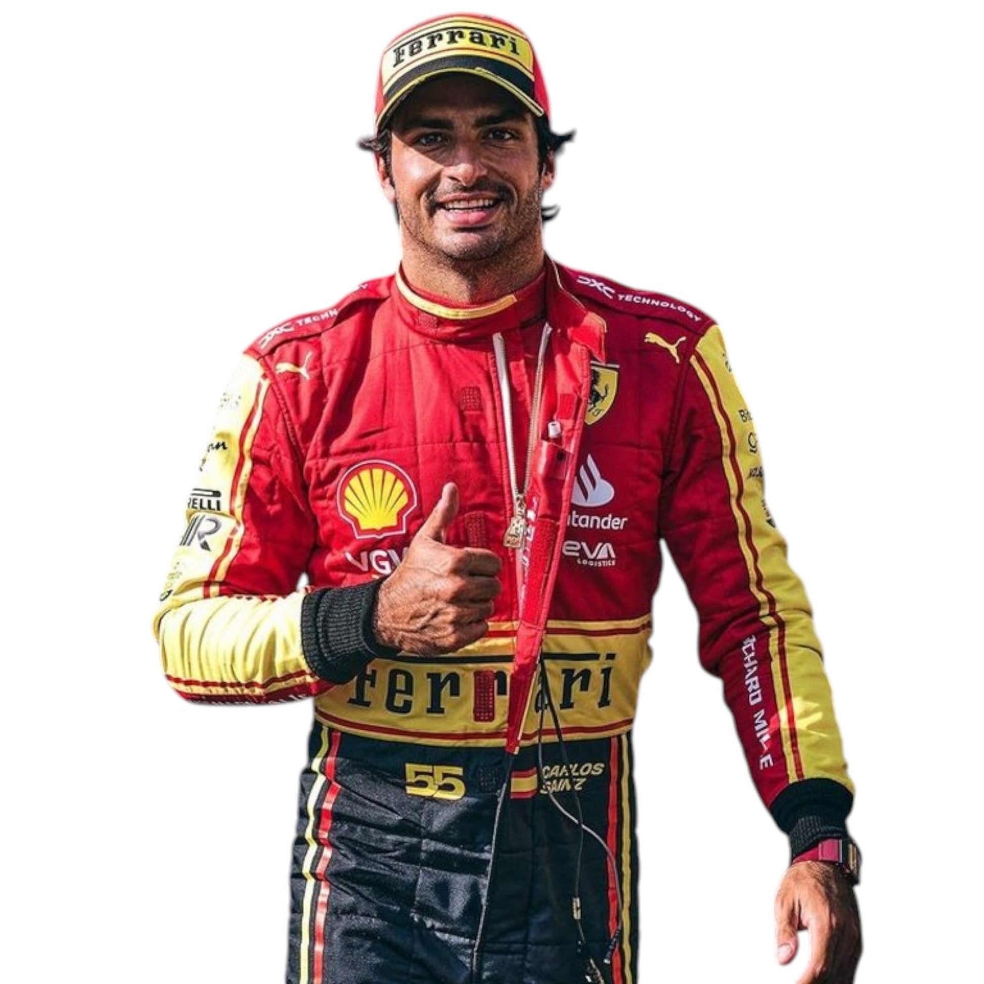 Carlos Sainz 2023 Ferrari Monza GP F1 Race Suit - Barirah Racewear image 1