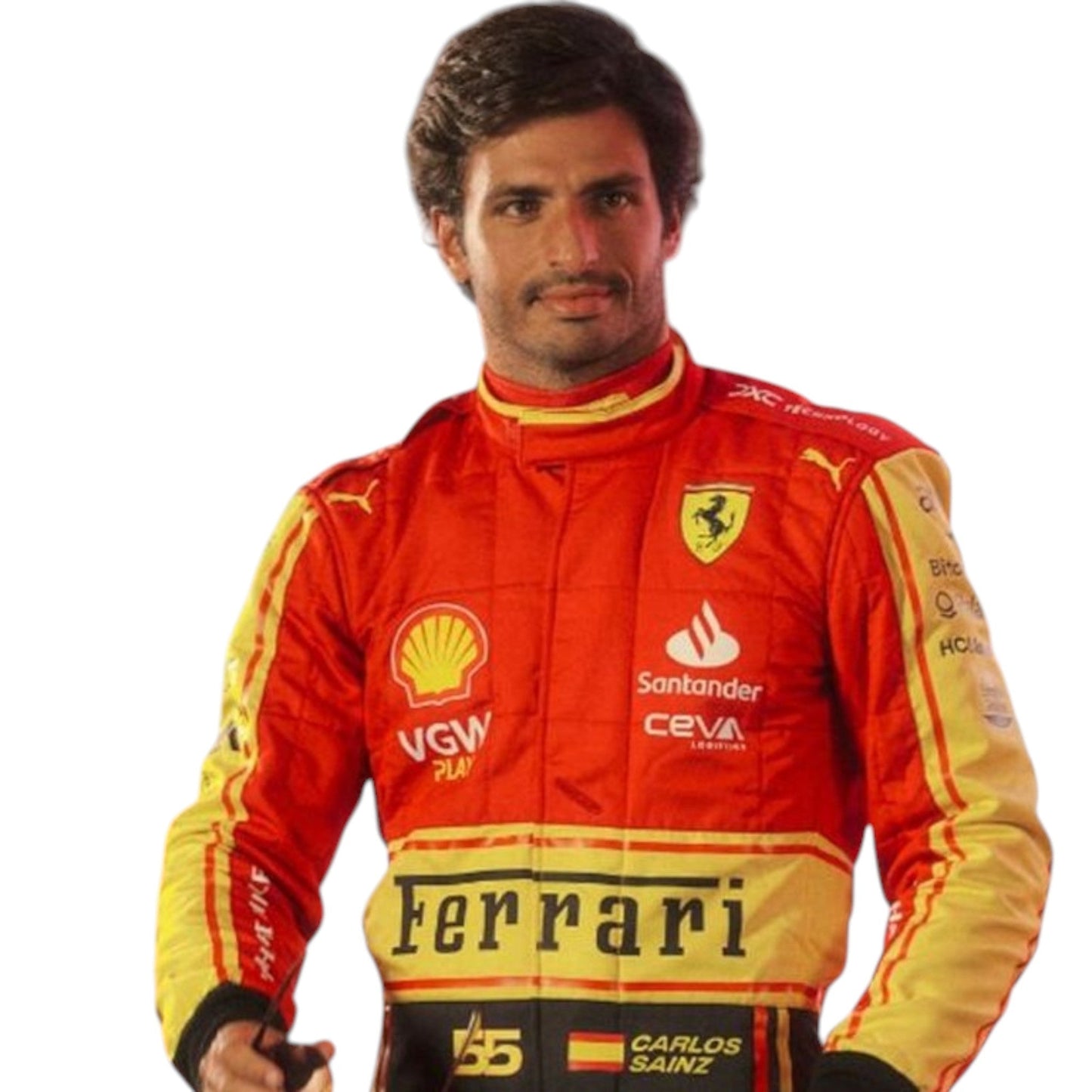 Carlos Sainz 2023 Ferrari Monza GP F1 Race Suit - Barirah Racewear image 2
