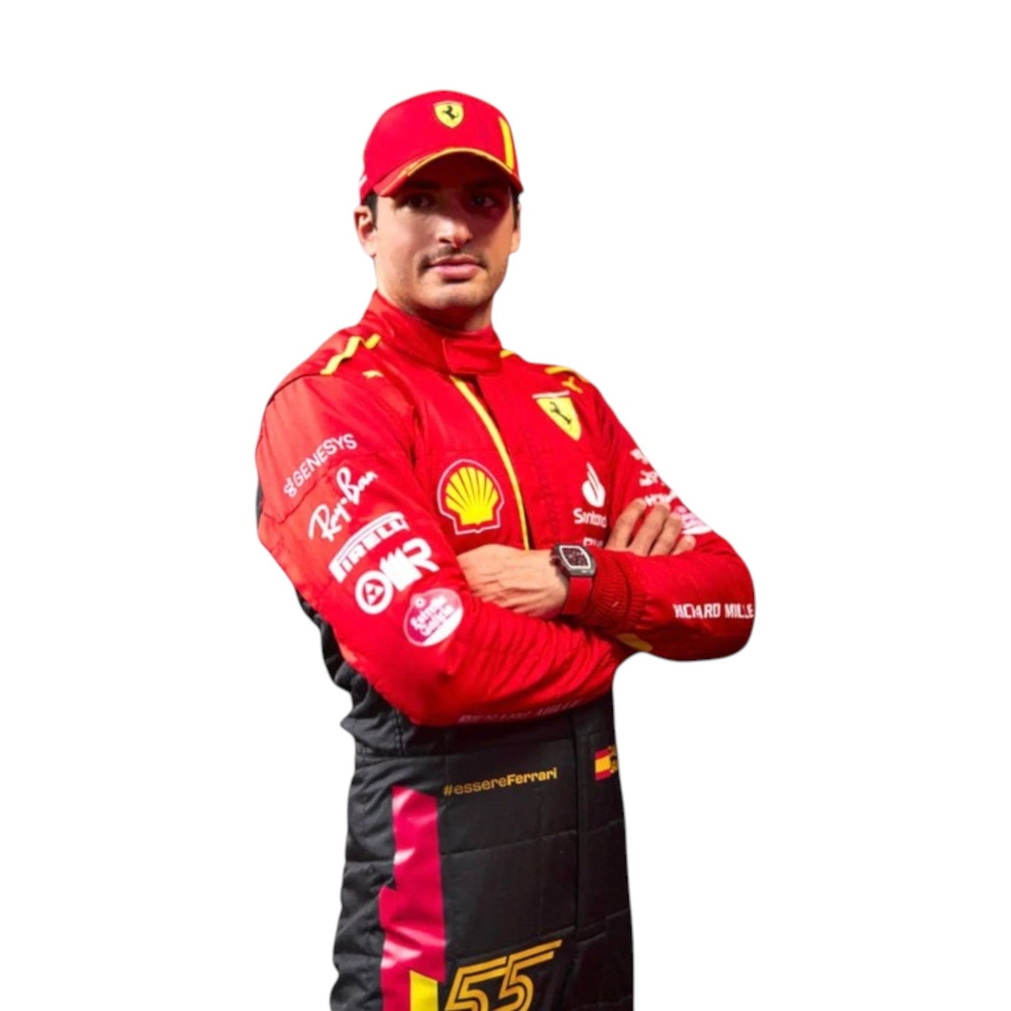 Carlos Sainz 2023 Ferrari Spain GP F1 Race Suit - Barirah Racewear image 1