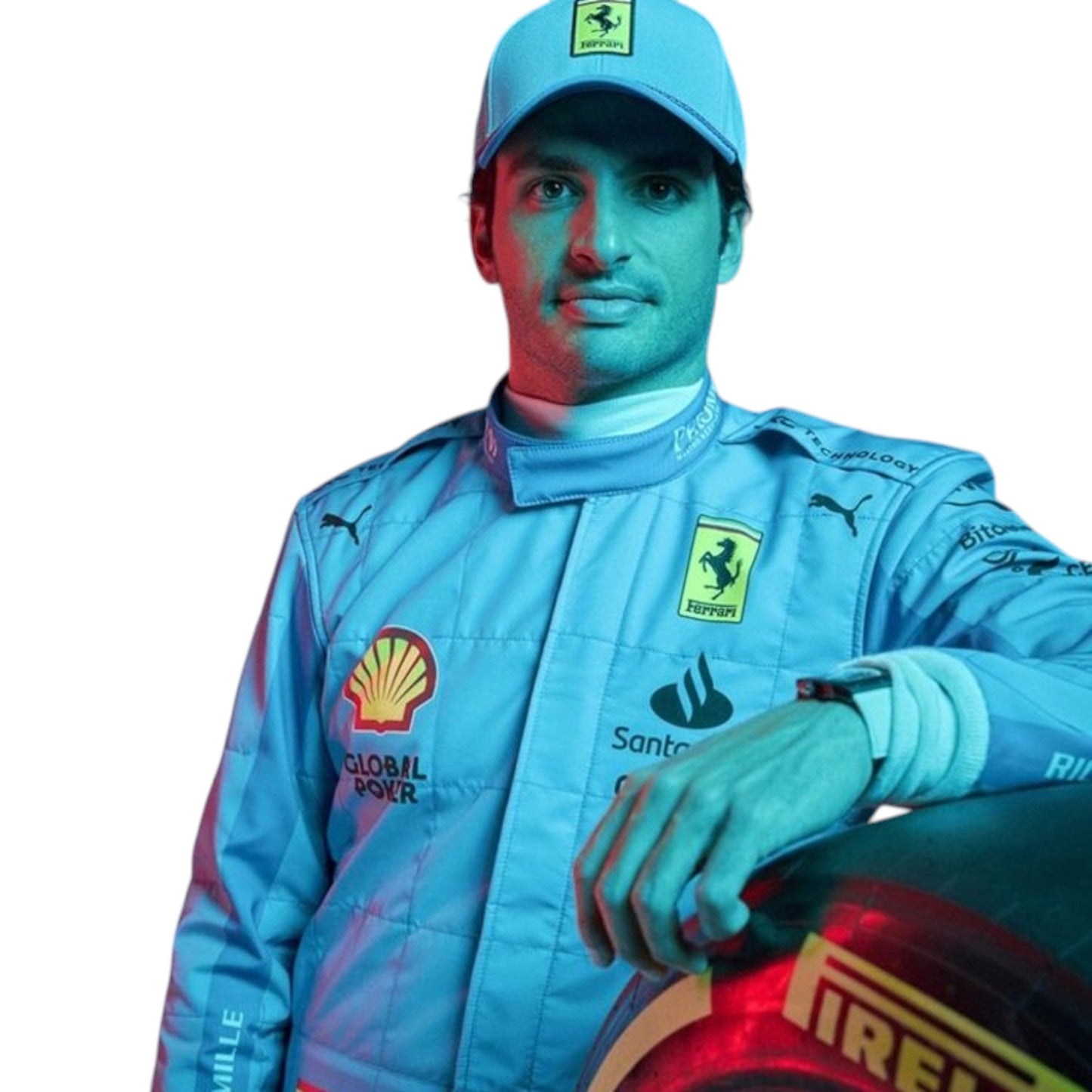 Carlos Sainz 2024 Ferrari Miami GP F1 Race Suit - Barirah Racewear image 1