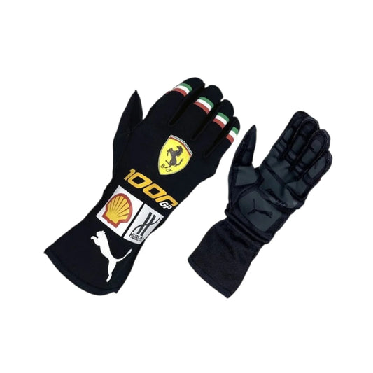Charles Leclerc 2020 Ferrari 1000 GP F1 Racing Gloves - Barirah Racewear image 1