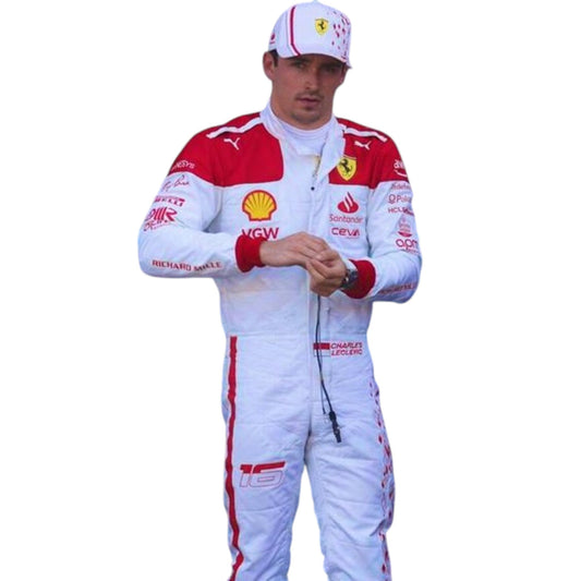 Charles Leclerc 2023 Ferrari Monaco GP F1 Race Suit - Barirah Racewear image 1